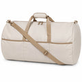 Borsa da viaggio 50 x 25 x 28 cm in tessuto sintetico beige con tracolla regolabile