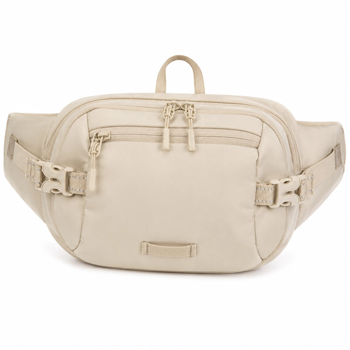 Marsupio 35 x 8 x 18 cm in poliestere beige con tasche multiple per viaggio