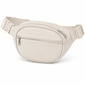 Marsupio 30 x 15 x 8 cm in materiale sintetico beige con tasche zip regolabile