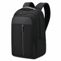 Zaino porta computer 32 x 18 x 45 cm in tessuto nero con scomparti multipli